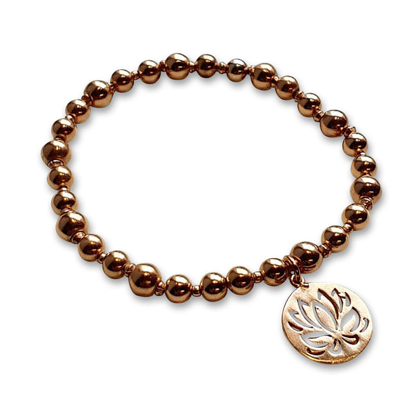 Bracelet lotus flower rose gold