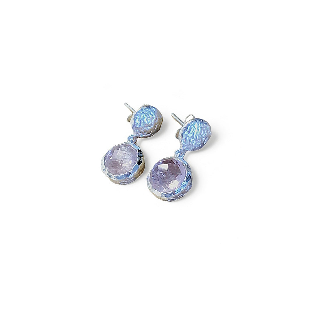 Stud earrings silver matt (10 colors)