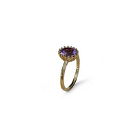 Finger ring gold amethyst 