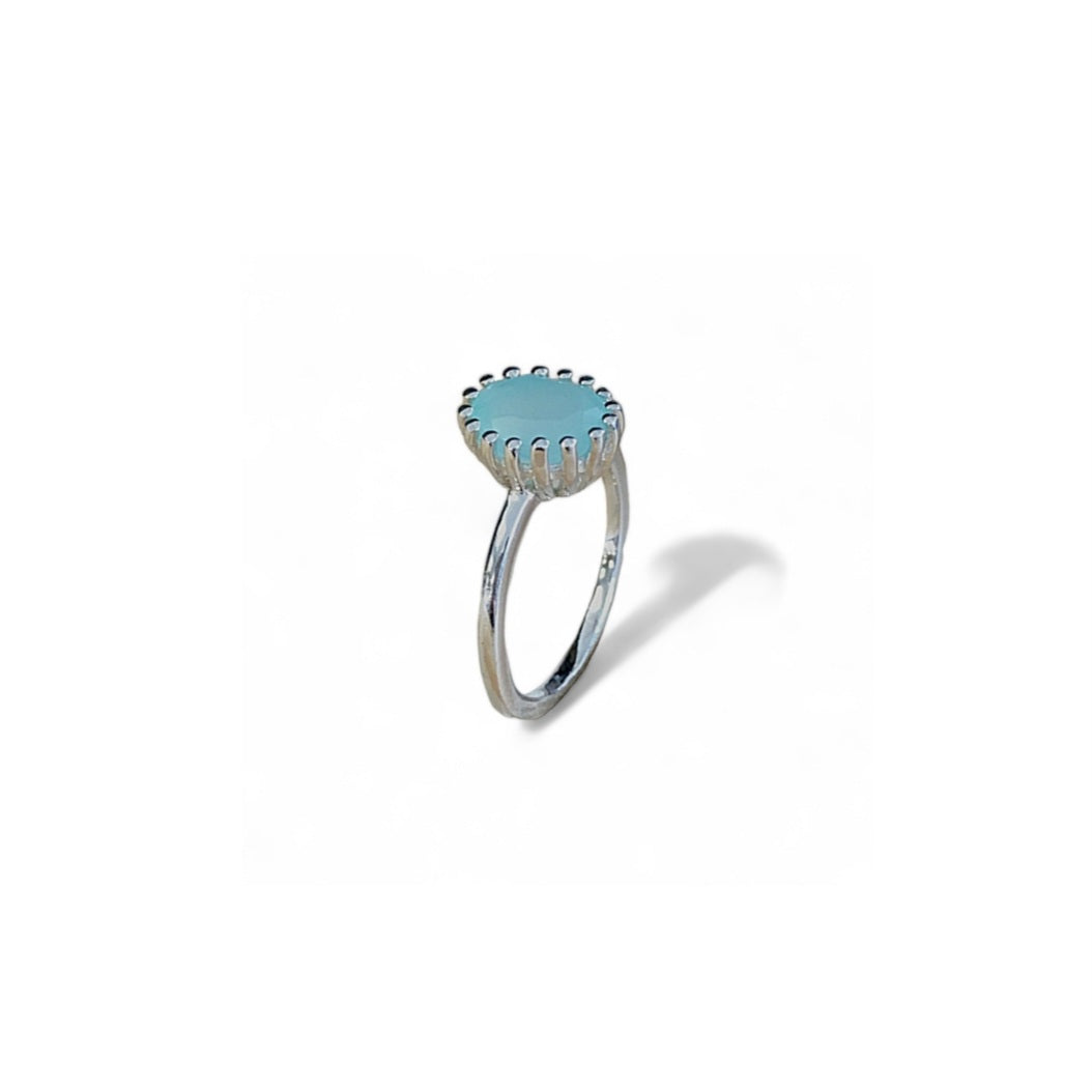 Fingerring Silber Aqua Achat