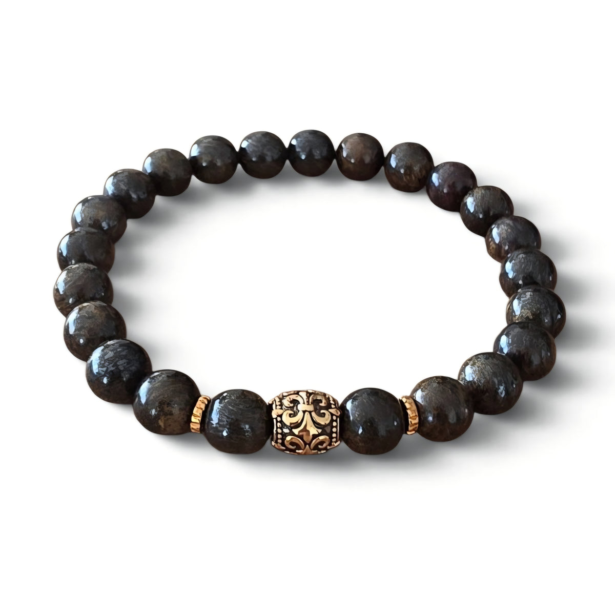 Steinarmband mit Goldelement