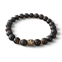 Steinarmband mit Goldelement