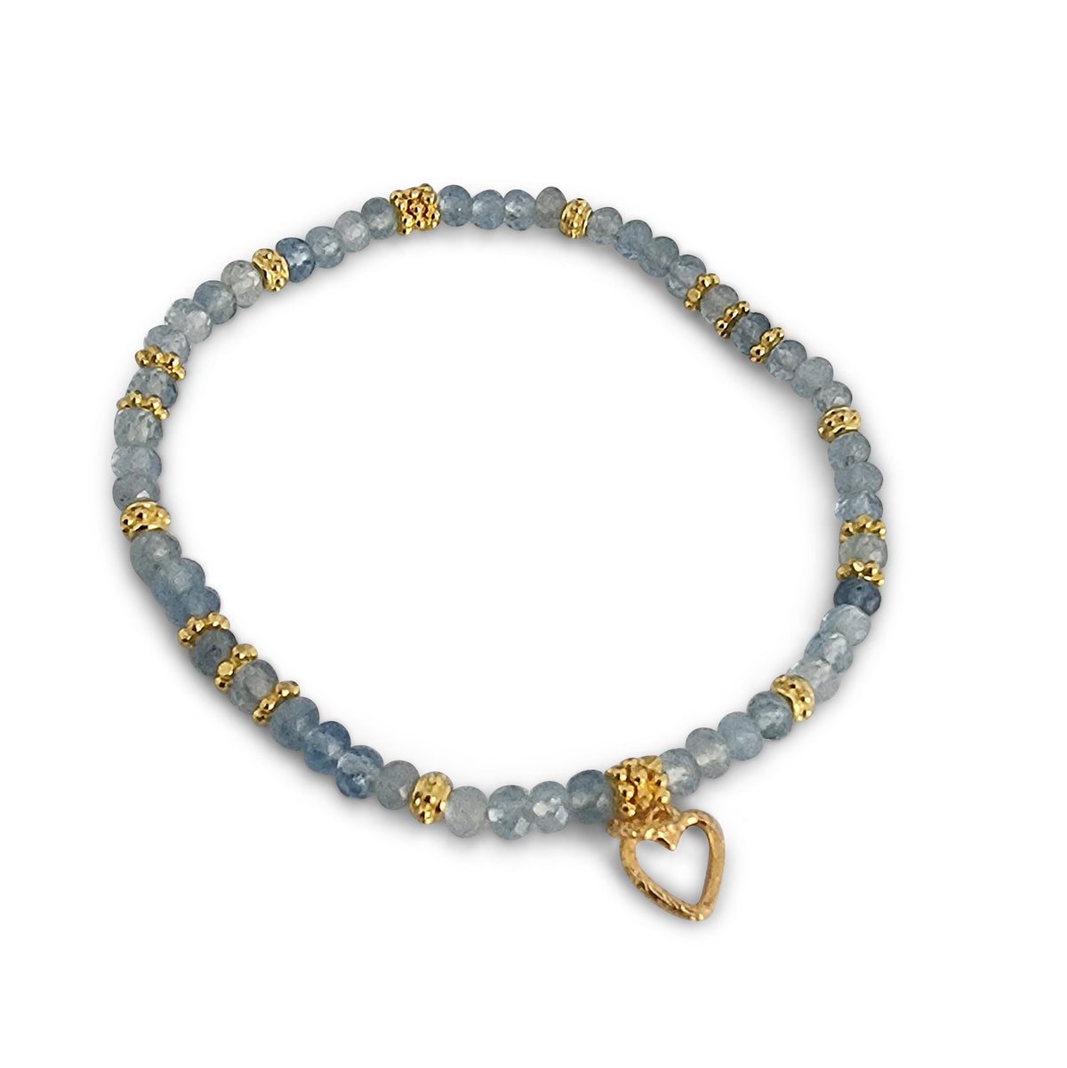 Bracelet aquamarine/gold