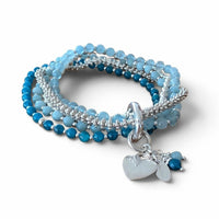 Armband-Set Silber/Steinmix