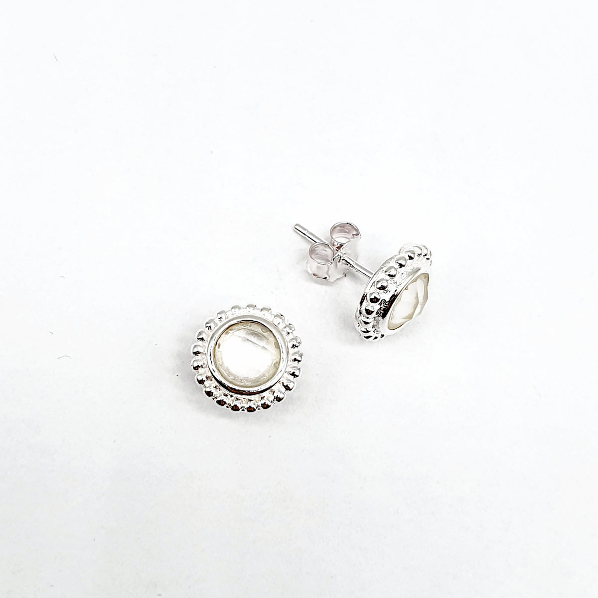 Stud earrings silver (12 colors)