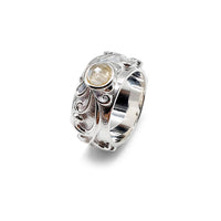 Finger ring silver/moonstone