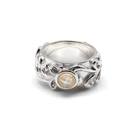 Finger ring silver/moonstone