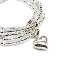 Heart silver bracelet