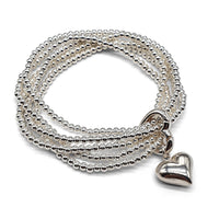 Heart silver bracelet