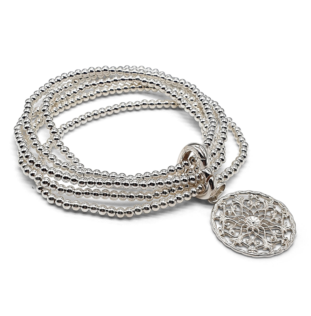 Silver bracelet amulet