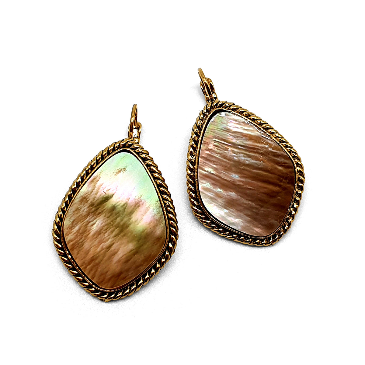Earrings gold/mother of pearl