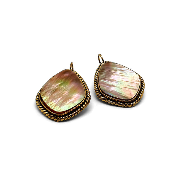 Earrings gold/mother of pearl