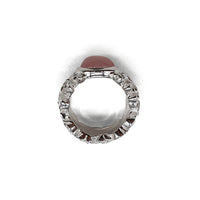 Ring silver/rose quartz