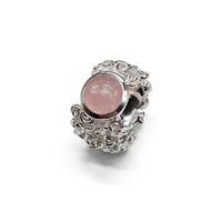 Ring silver/rose quartz